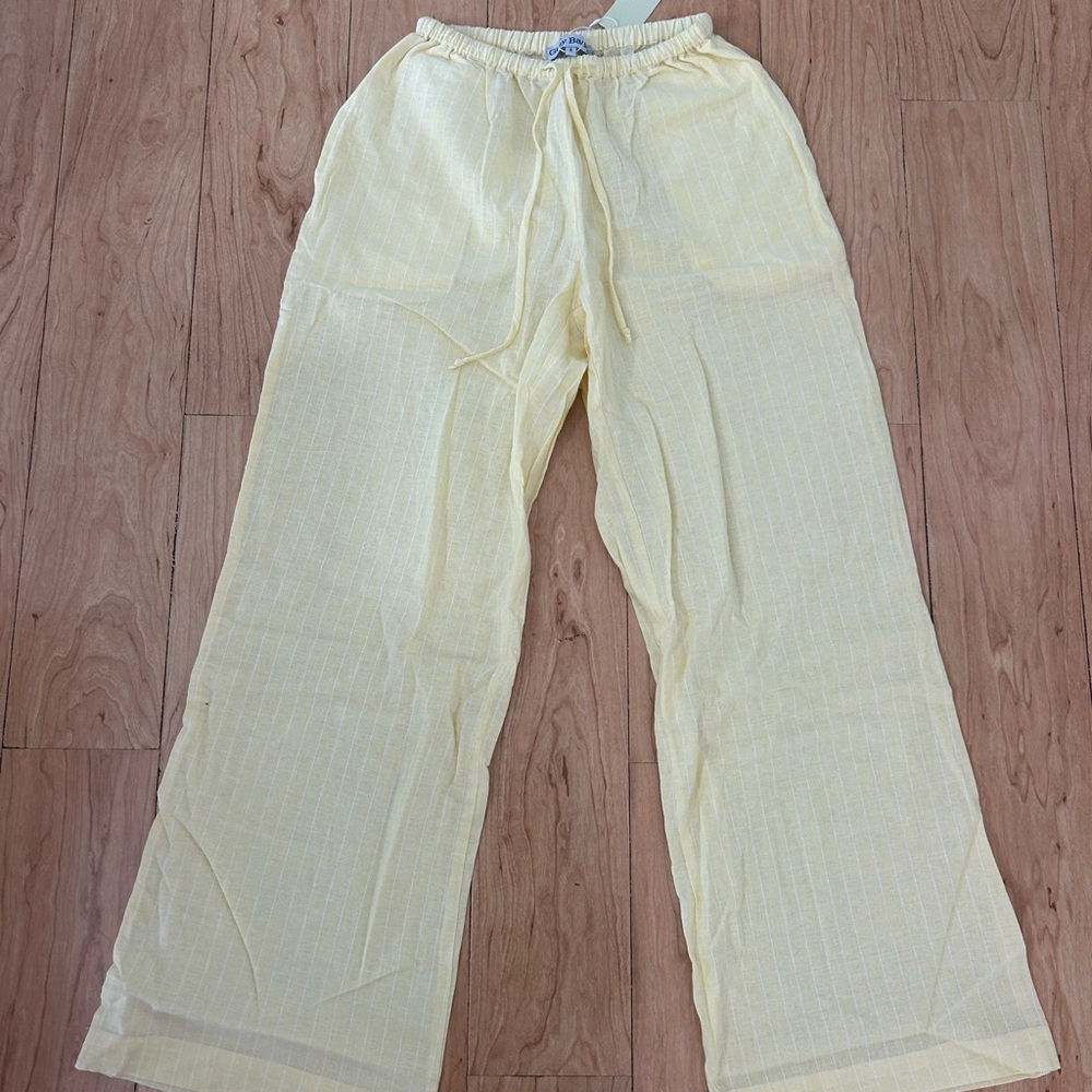Grey Bandit yellow linen pants